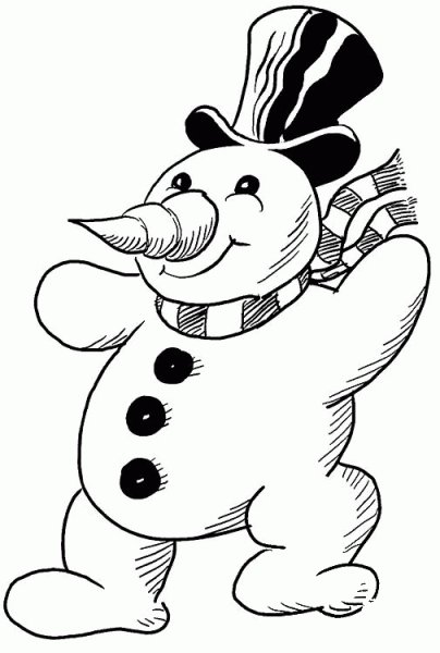 Dance of Snowman  coloring page image