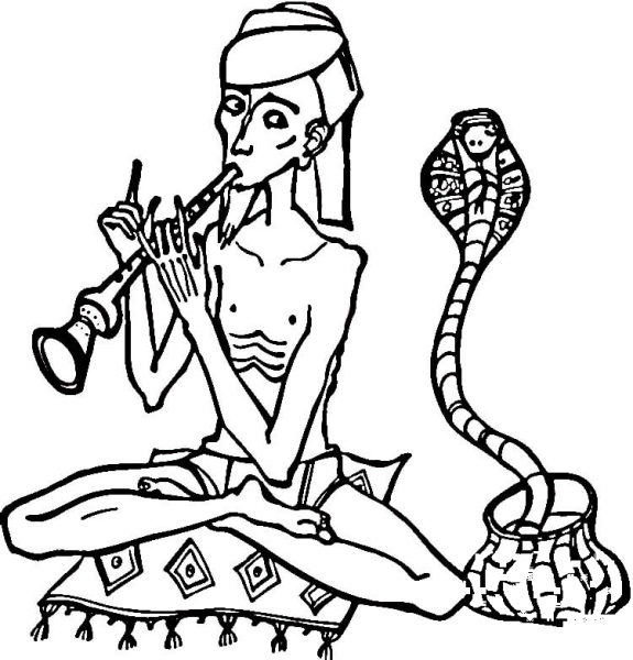Dancing Cobra  coloring page image