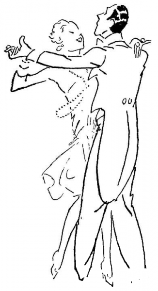 Dancing Couple  coloring page image