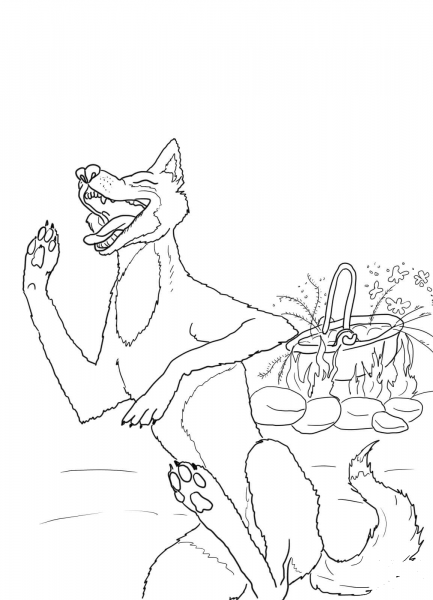 Dancing Dingo from Wombat Stew coloring page image