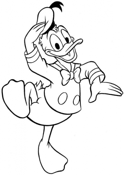 Dancing Donald coloring page image