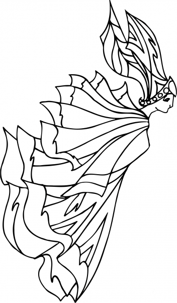Dancing Lady coloring page image