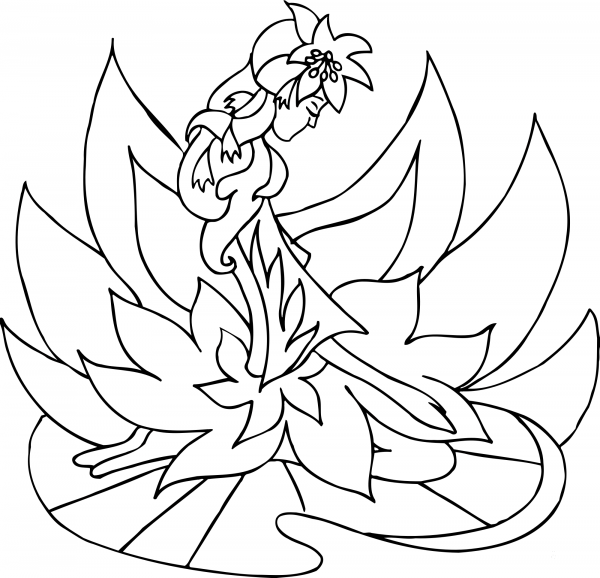 Dancing Lady coloring page image