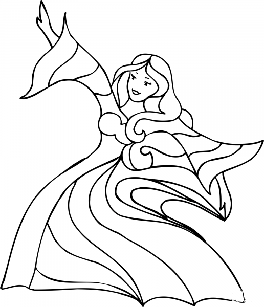 Dancing Lady coloring page image