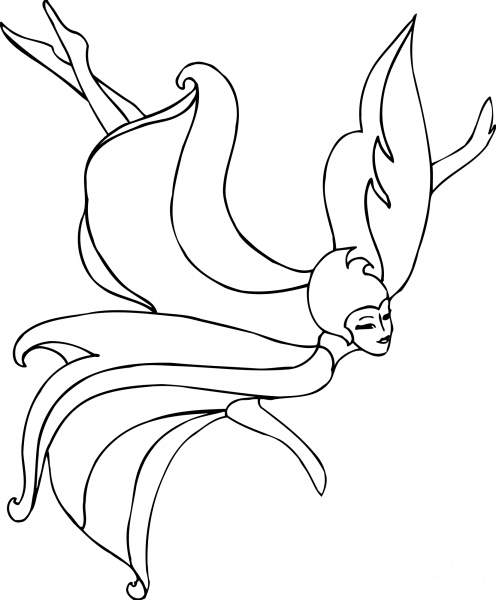 Dancing Lady coloring page image
