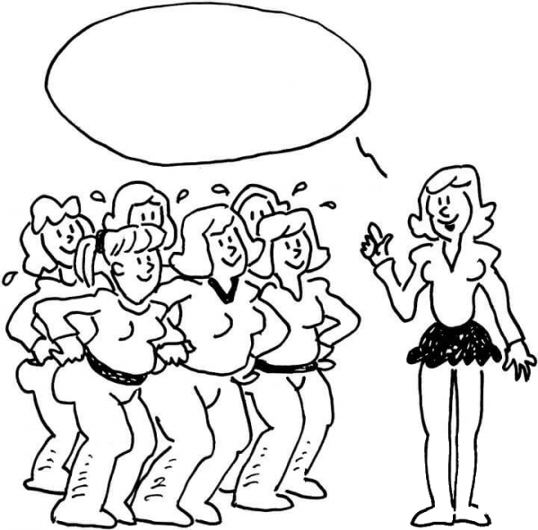 Dancing Lesson  coloring page image