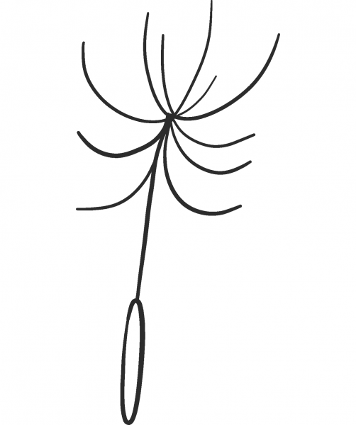 Dandelion Parachute coloring page image