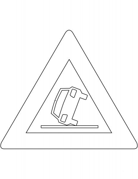 “Danger of Accidents” Sign in the Netherlands coloring page image