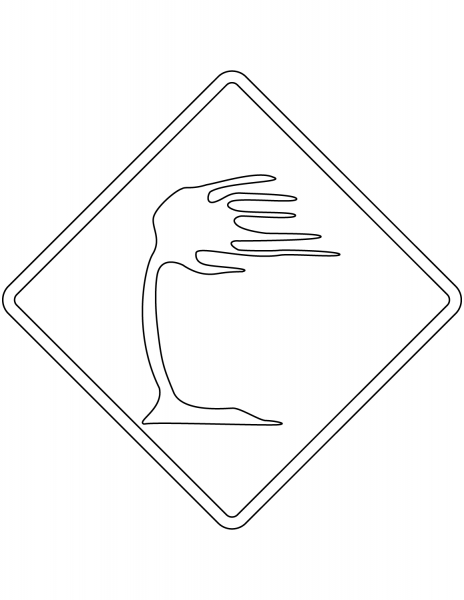 “Dangerous Crosswinds” Sign in Argentina coloring page image