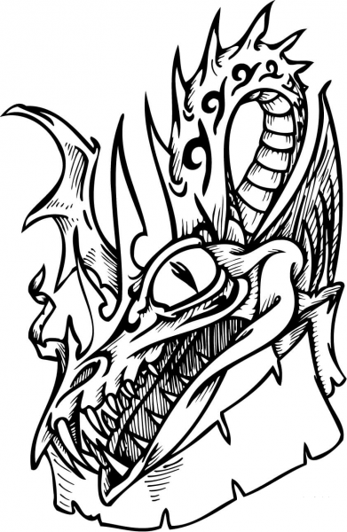 Dangerous Dragon coloring page image