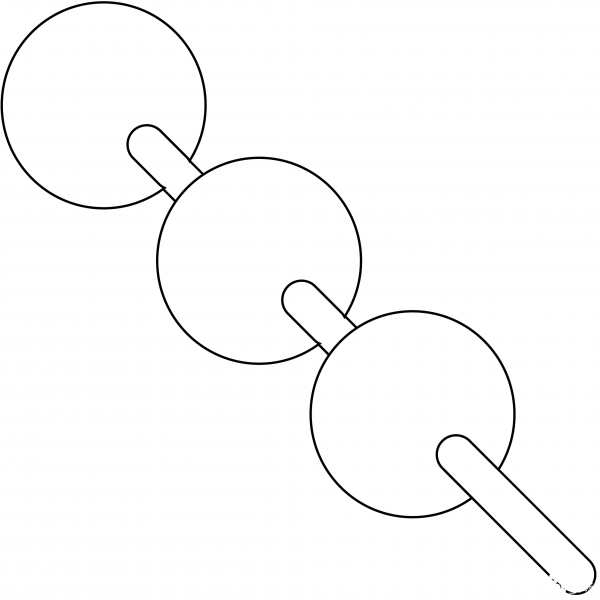 Dango Emoji coloring page image