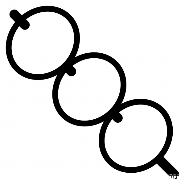 Dango Emoji coloring page image