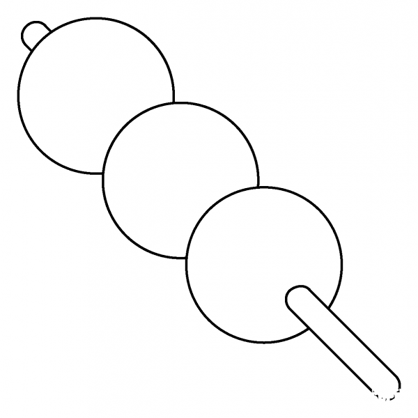 Dango Emoji coloring page image