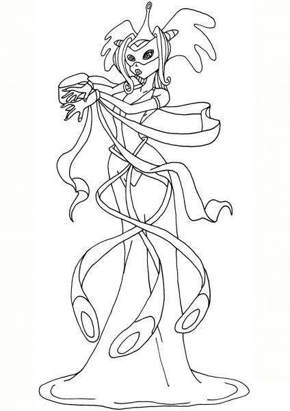 Daphne coloring page image