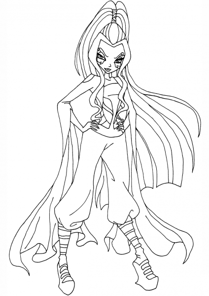 Darcy Winx Club coloring page image