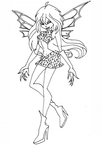 Dark Bloom coloring page image