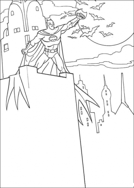 Dark moon rising coloring page image