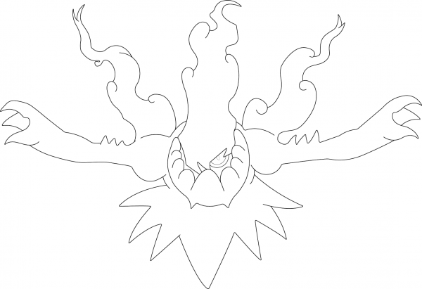 Darkrai Incinerating the Night coloring page image