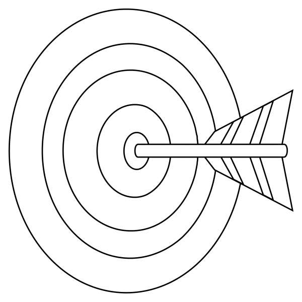 Dart Bullseye coloring page image