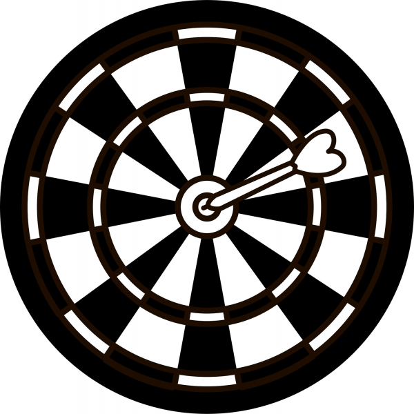 Dartboard coloring page image