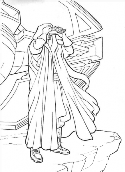 Darth Maul on Tatooine coloring page image