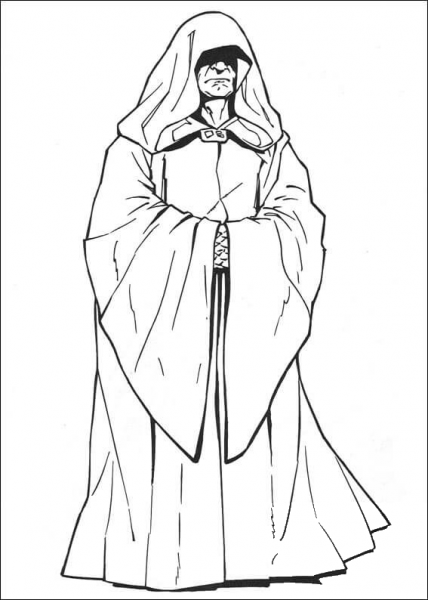 Darth Sidious coloring page image