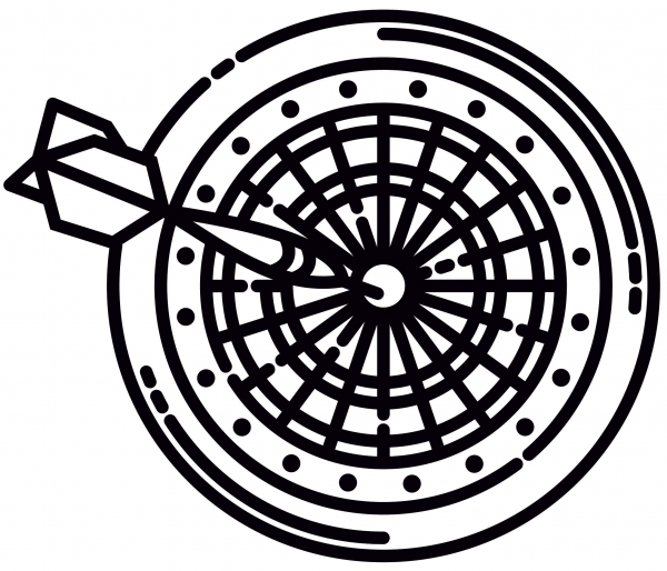 Darts coloring page image