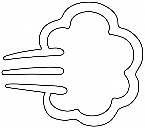 Dashing Away Emoji coloring page image