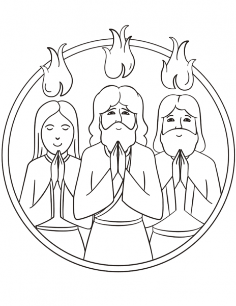 Day of Pentecost coloring page image