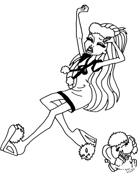 Dead Tired Abbey and Shiver coloring page image