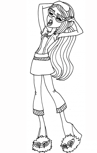 Dead Tired Ghoulia Yelps coloring page image