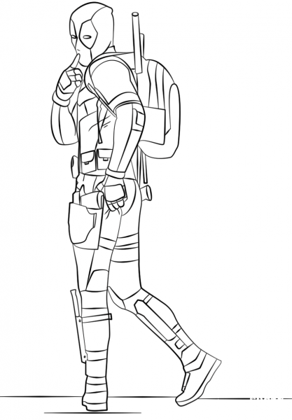 Deadpool 2016 coloring page image