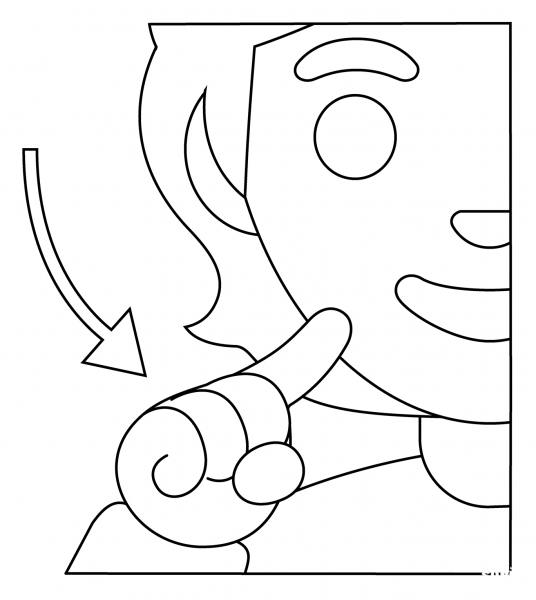 Deaf Person Emoji coloring page image