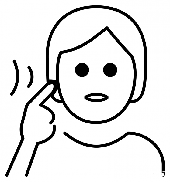 Deaf Person Emoji coloring page image
