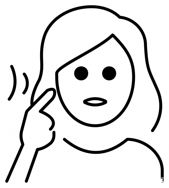 Deaf Woman Emoji coloring page image