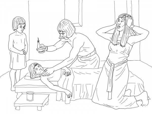 Death of the Firstborn coloring page image