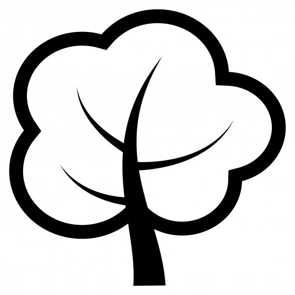 Deciduous Tree Emoji coloring page image
