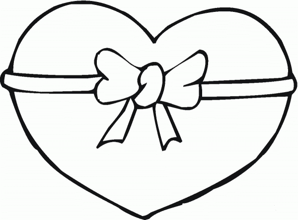 Decorated Valentineâs Day Heart coloring page image