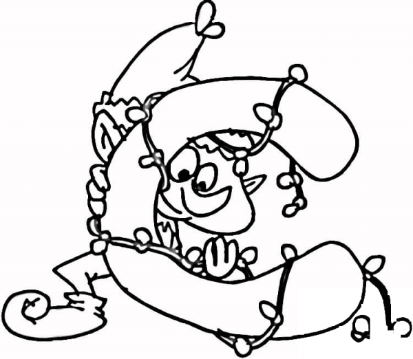Decorating Christmas  coloring page image