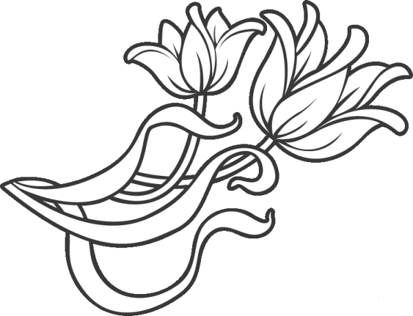 Decoration Flowers  coloring page image