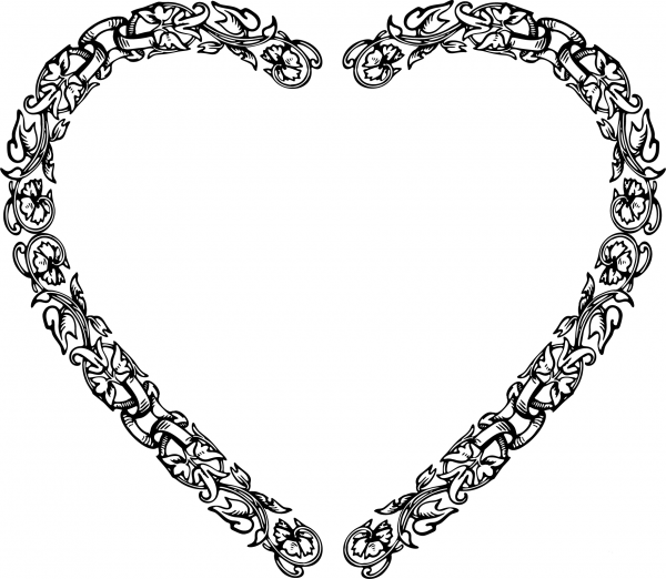 Decorative Divider Heart coloring page image