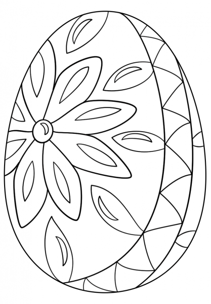 Decorative Easter Egg coloring page image