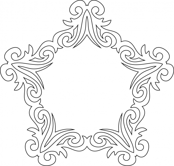 Decorative Line Art Frame coloring page image