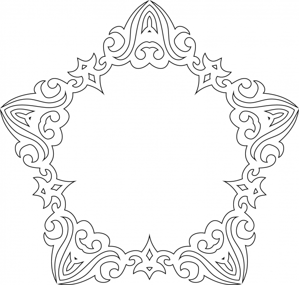 Decorative Line Art Frame coloring page image