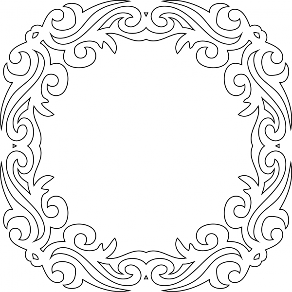 Decorative Square Frame coloring page image