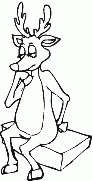 Deer coloring page image