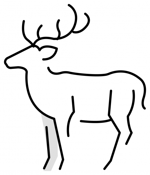 Deer Emoji coloring page image
