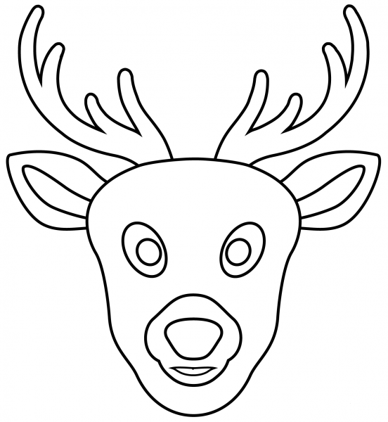 Deer Emoji coloring page image