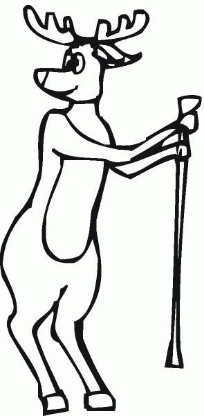 Deer Illustration coloring page image