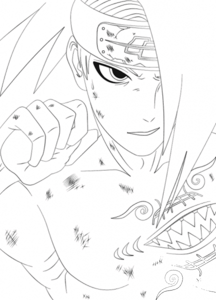 Deidara coloring page image